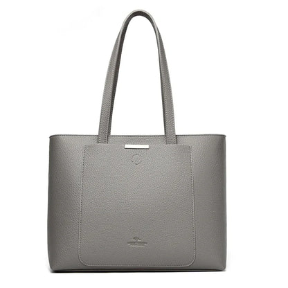 Genuine Brand Soft Pu Leather Hand Bags Big Handbags Women Shoulder Bags for Laptop Luxury Designer Tote Shopping Top Handle Bag