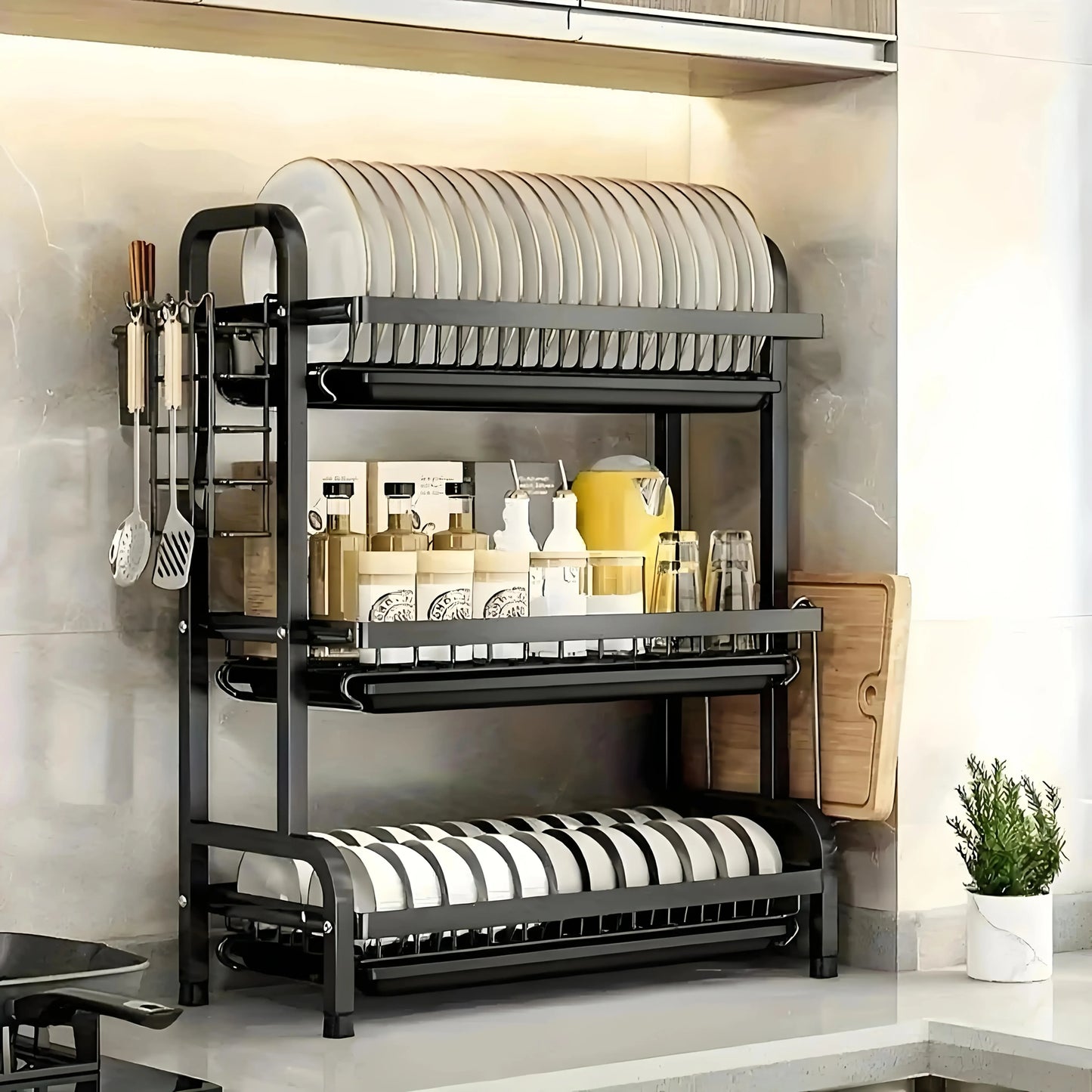 3-Tier Kitchen Dish Drying Rack