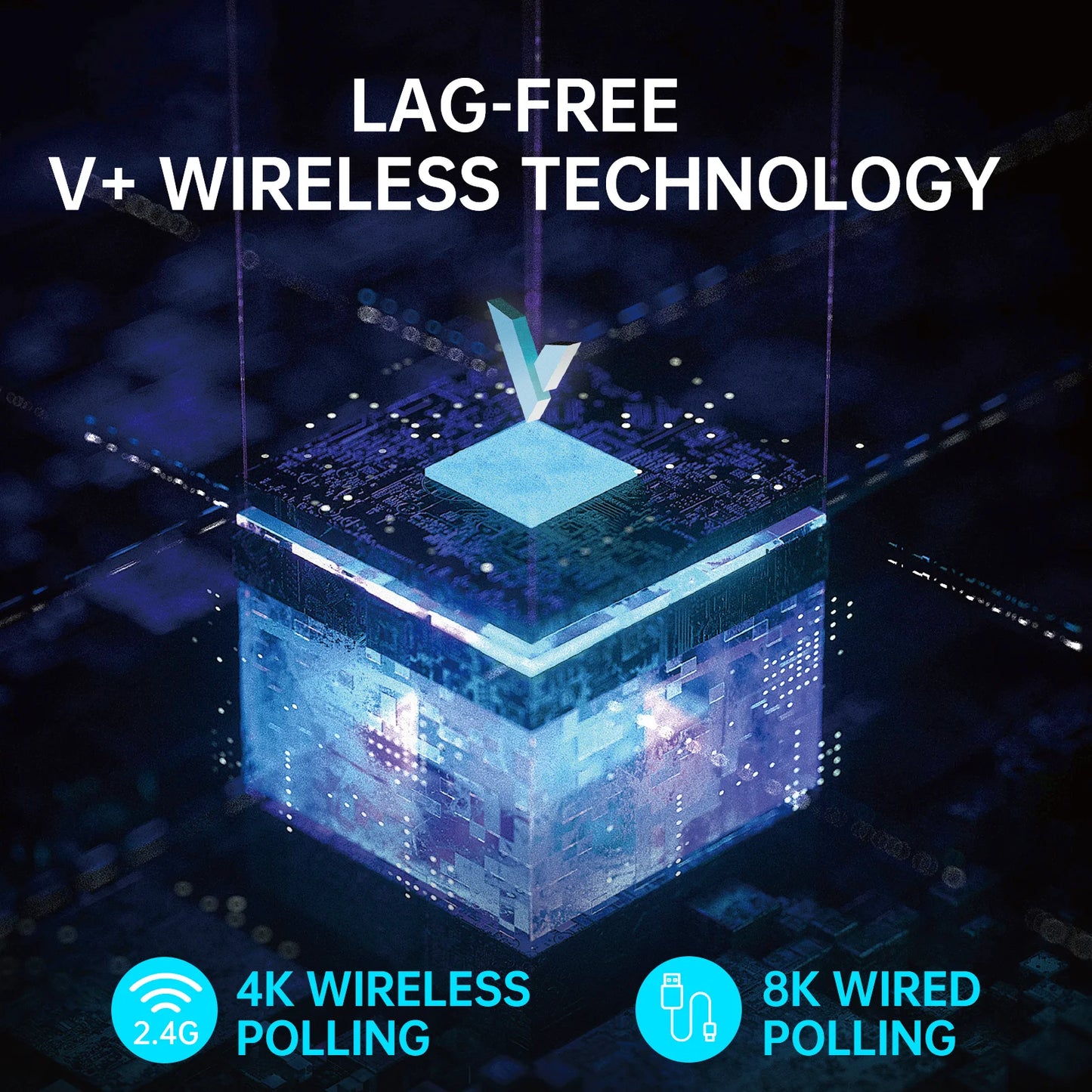Superlight Wireless Gaming Mouse with 26,000 DPI & 4KHz Polling Rate