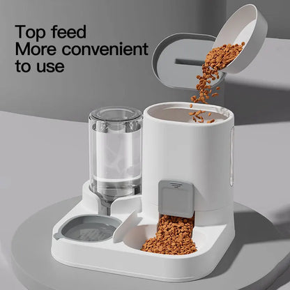 Large Capacity Automatic Gravity Pet Feeder & Water Dispenser