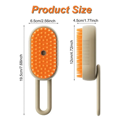 Steam Spray Pet Grooming Brush with Massage