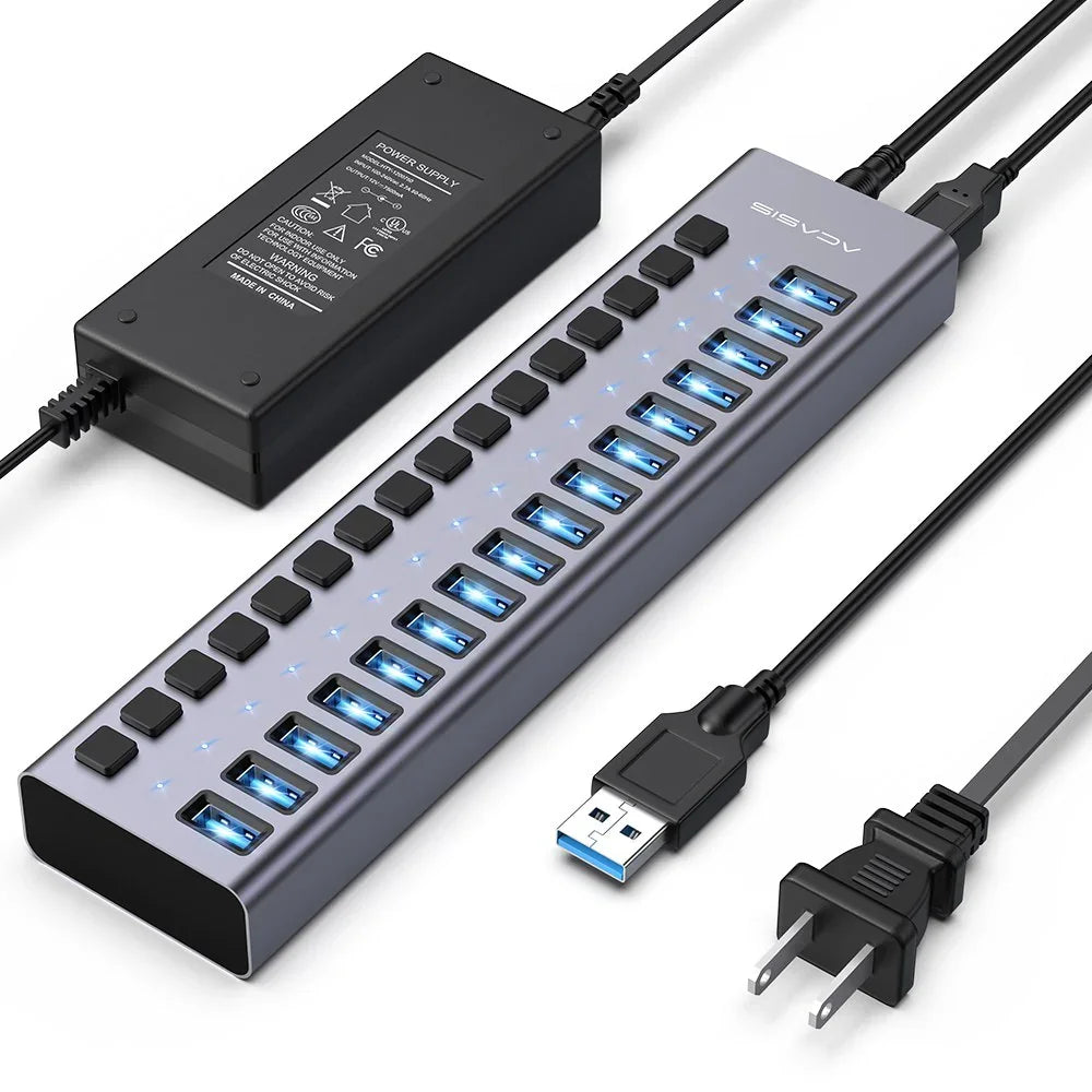 10Gbps Multi-Port USB Hub with Individual Switches