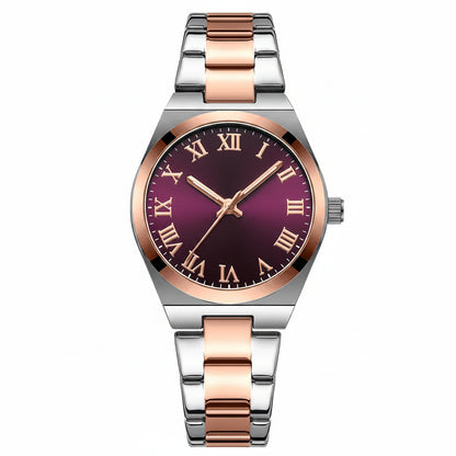 Luxury Stainless Steel Analog Quartz Wrist Watch with Date Display & Water Resistance