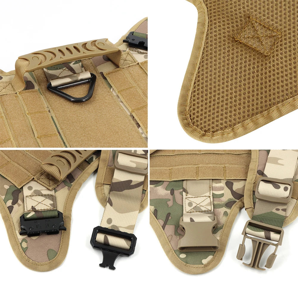 Heavy-Duty Tactical Dog Harness & Leash Set