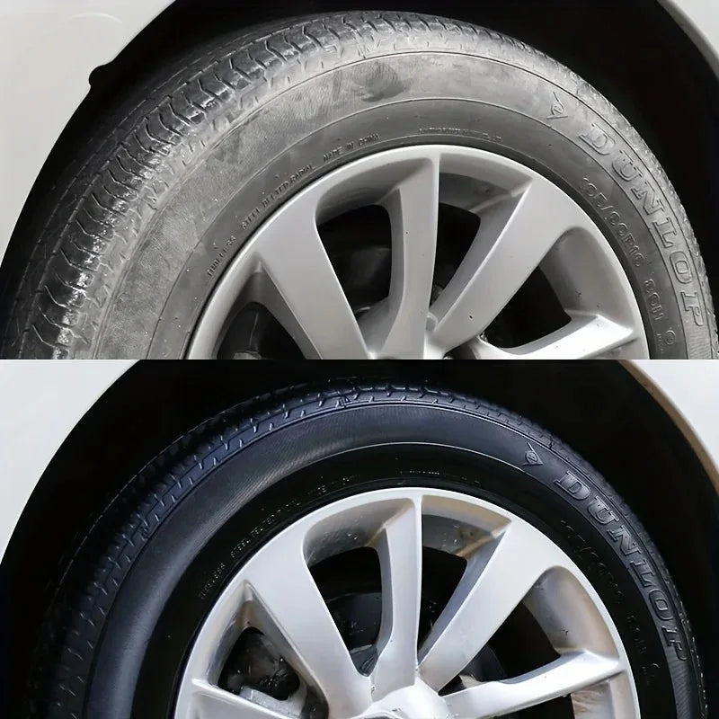 Black Tire Wax for Long-Lasting Shine, Tire Protection & Crack Prevention