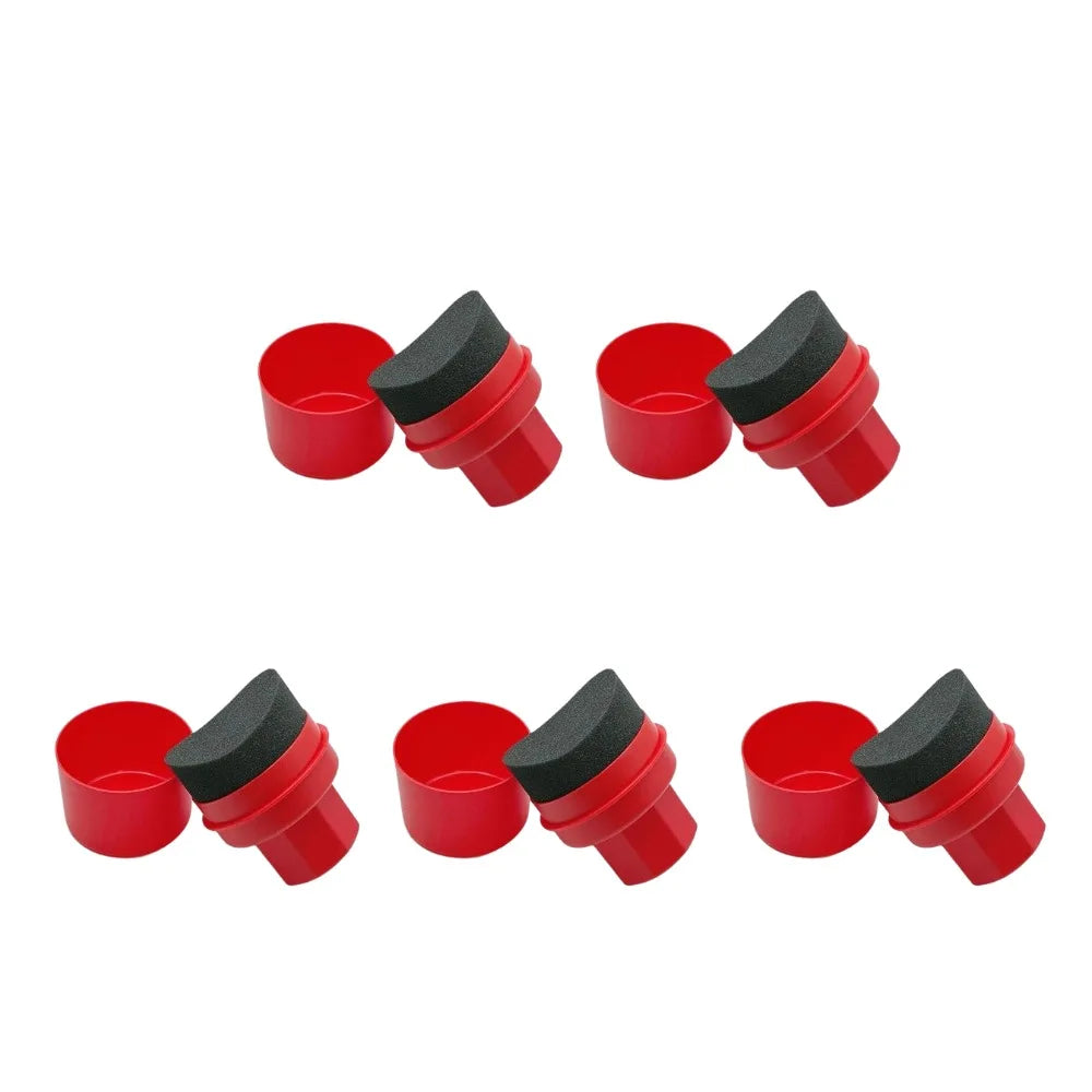 Curved Tire Wax Applicator Sponge with Lid for Tire Dressing & Detailing
