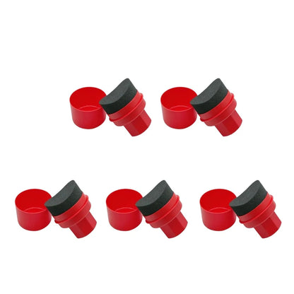 Curved Tire Wax Applicator Sponge with Lid for Tire Dressing & Detailing