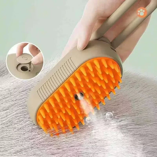 Steam Spray Pet Grooming Brush with Massage
