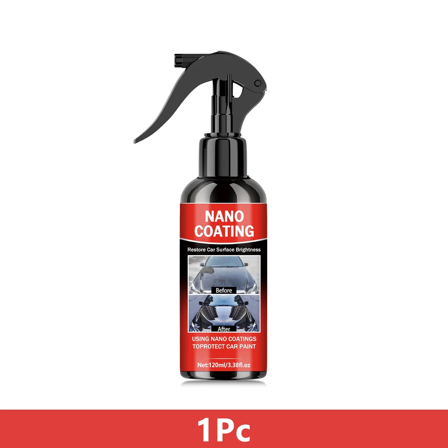 120ml Professional Nano Ceramic Coating Kit for Long-Lasting Paint Protection & High Gloss Finish