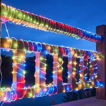 Solar LED Rope String Lights for Outdoor