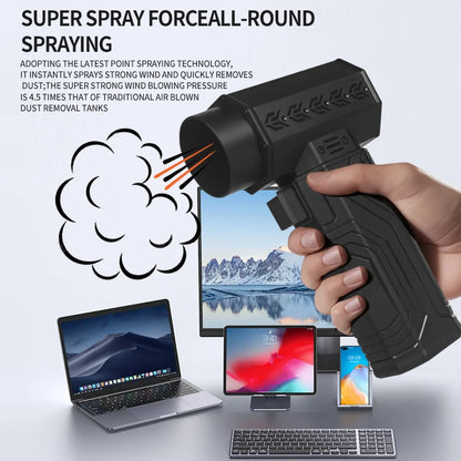 880000RPM Turbo Jet Blower with 10000mAh Battery, 70m/s Airflow for Car Drying, Dust Removal & Leaf Blowing