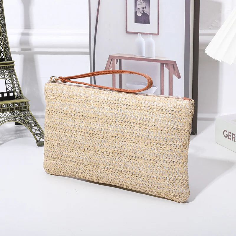 Straw Woven Clutch Bag