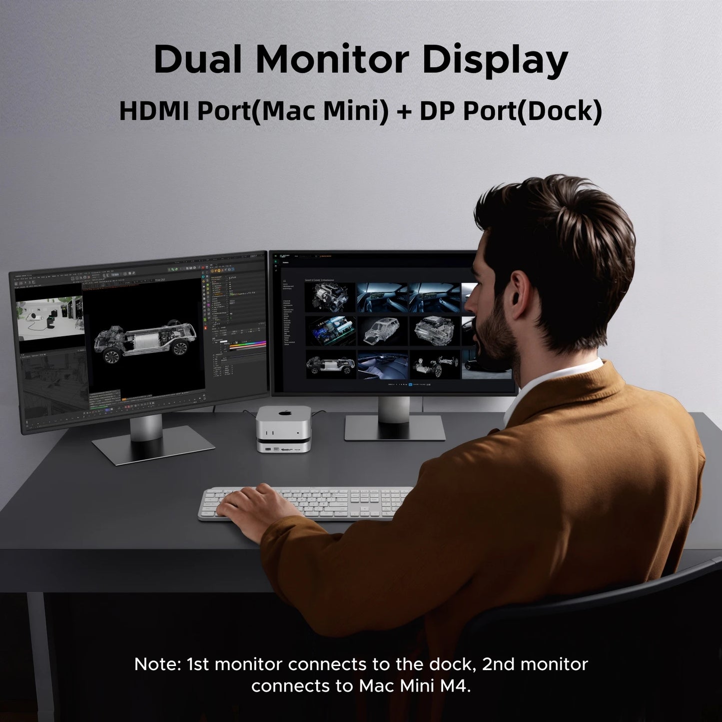 USB-C Docking Station with M.2 NVMe SSD Slot & 4K Display