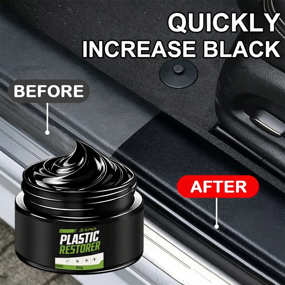 Car Plastic Restorer Paste for Exterior Trim Restoration, Gloss Enhancement & Protective Coating