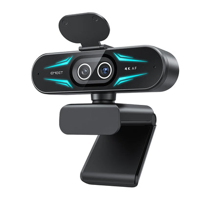 4K Dual-Lens USB Webcam with RGB Light