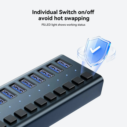 10Gbps Multi-Port USB Hub with Individual Switches