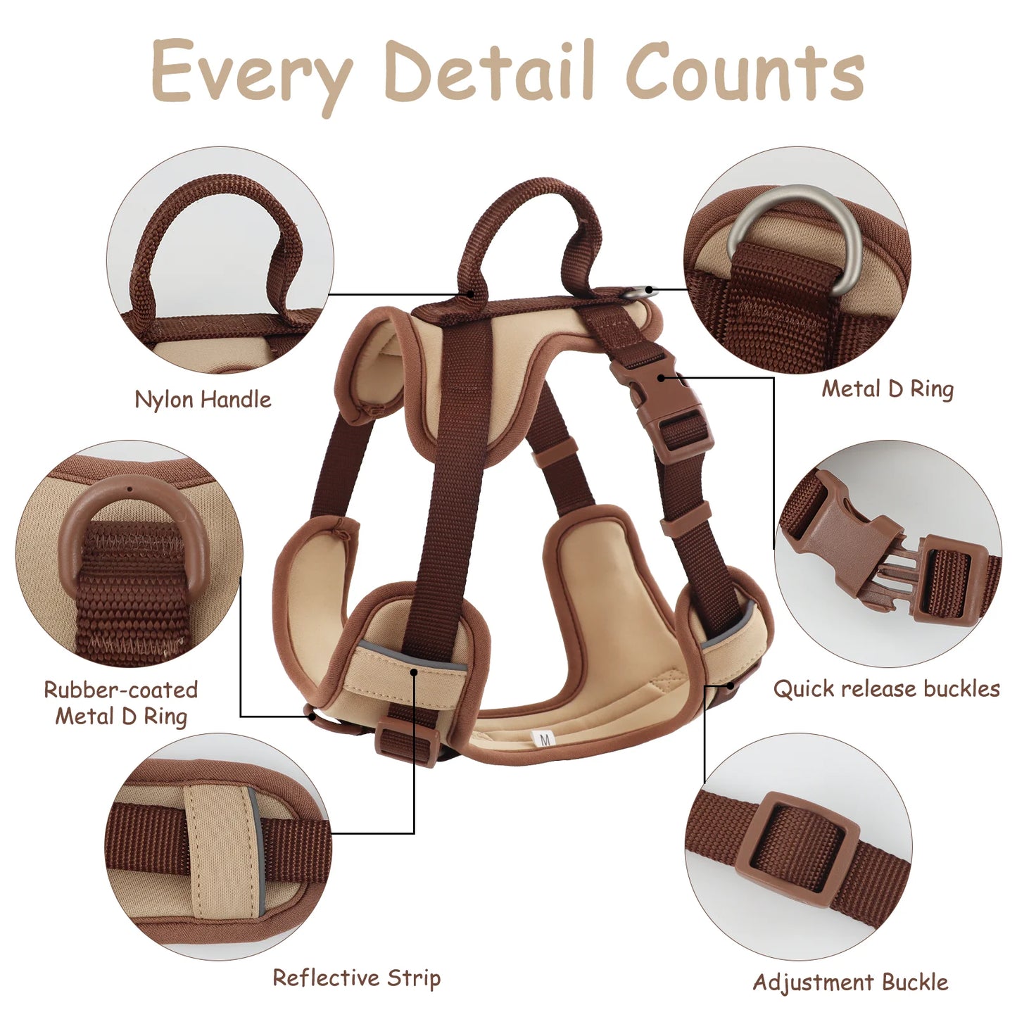 Luxury No-Pull Adjustable Dog Harness