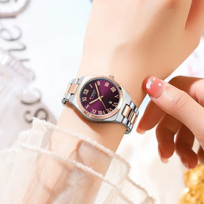 Luxury Stainless Steel Analog Quartz Wrist Watch with Date Display & Water Resistance