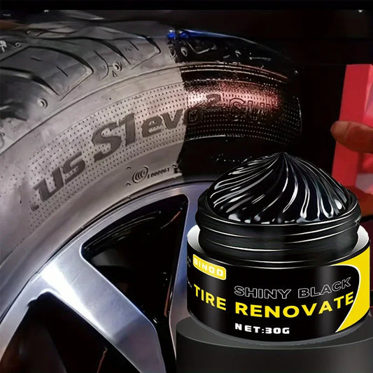 Black Tire Wax for Long-Lasting Shine, Tire Protection & Crack Prevention