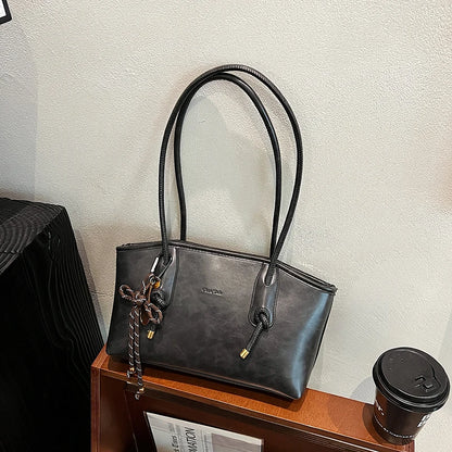 Winter PU Leather Shoulder Bags for Women Y2K Hot Female Crossbody Bag Lady Luxury Handbags and Purses Retro Tote Top-handle Bag