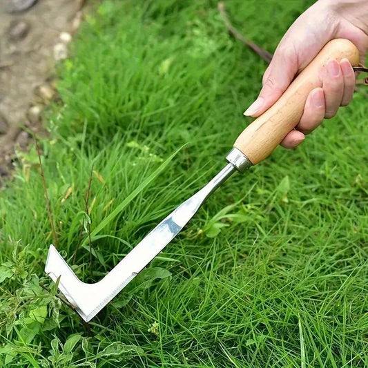 Stainless Steel L-Shape Garden Weeding Tool