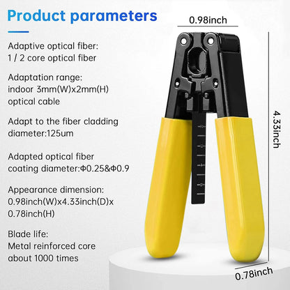 FTTH Fiber Optic Drop Cable Stripper for 3.0 × 2.0mm Flat Optical Drop Cables