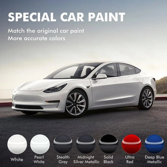2-in-1 Touch Up Paint Pen & Brush Scratch Repair Kit for Tesla Model Y, 3, S & X
