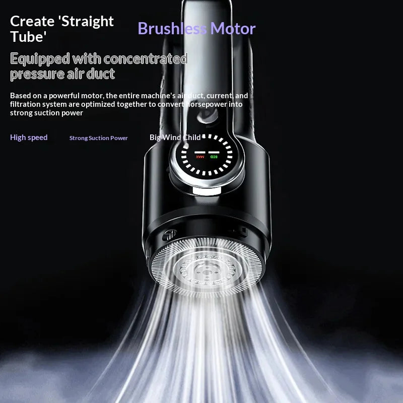 Wireless Handheld Car Vacuum Cleaner with High-Power Suction & One-Touch Dust Emptying