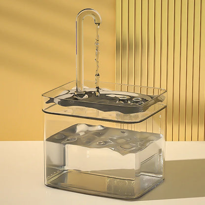 Transparent Automatic Cat Water Fountain with Filter