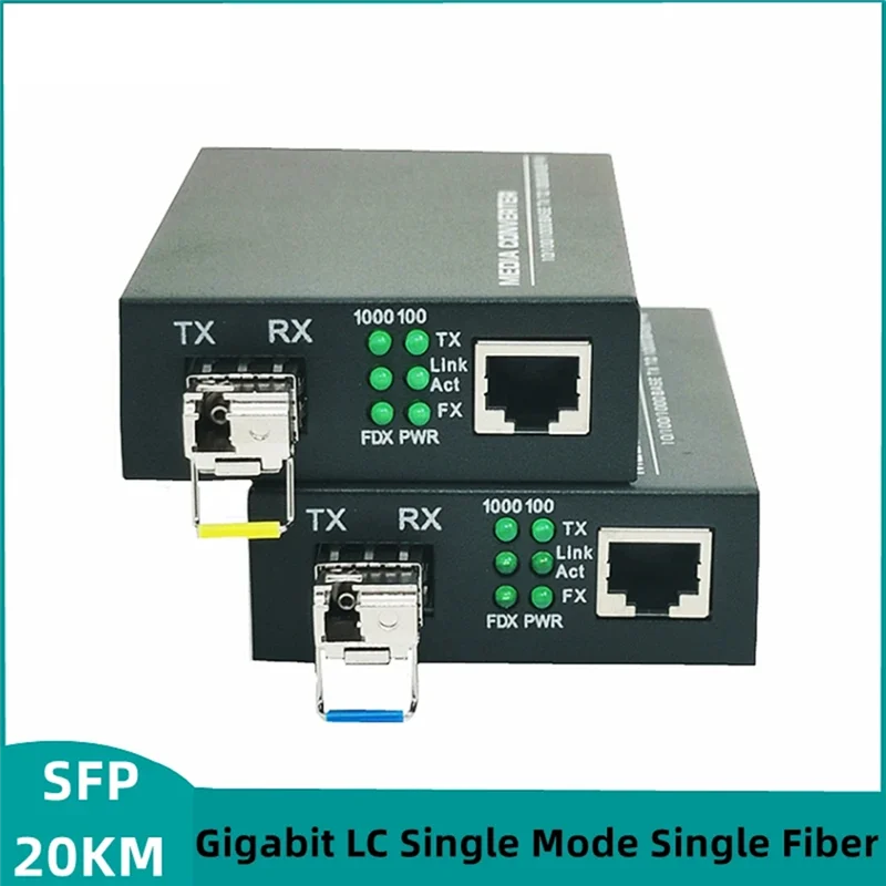 10/100/1000M Gigabit Single Mode Fiber Optic Transceiver for High-Speed Network Transmission