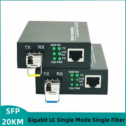 10/100/1000M Gigabit Single Mode Fiber Optic Transceiver for High-Speed Network Transmission