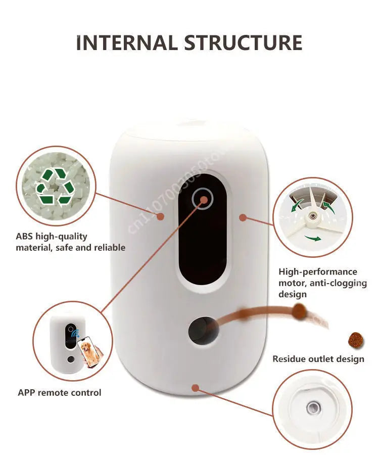 Smart WiFi Automatic Pet Feeder with Camera
