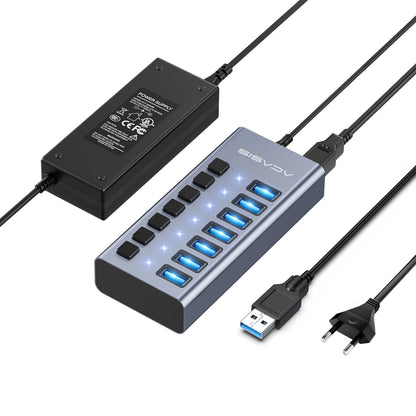 10Gbps Multi-Port USB Hub with Individual Switches