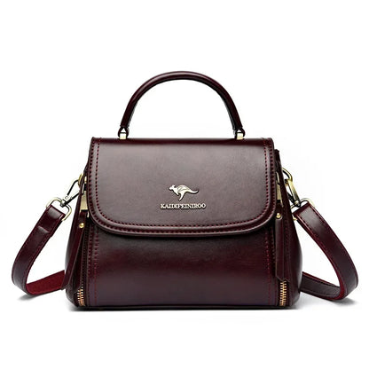 High Quality Soft Leather Tote Bag Fashion New Solid Ladies Purses and Handbags Large Capacity Shoulder Croosbody Bag for Women