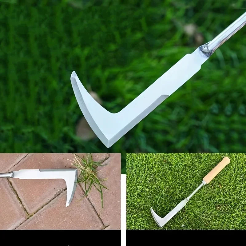Stainless Steel L-Shape Garden Weeding Tool