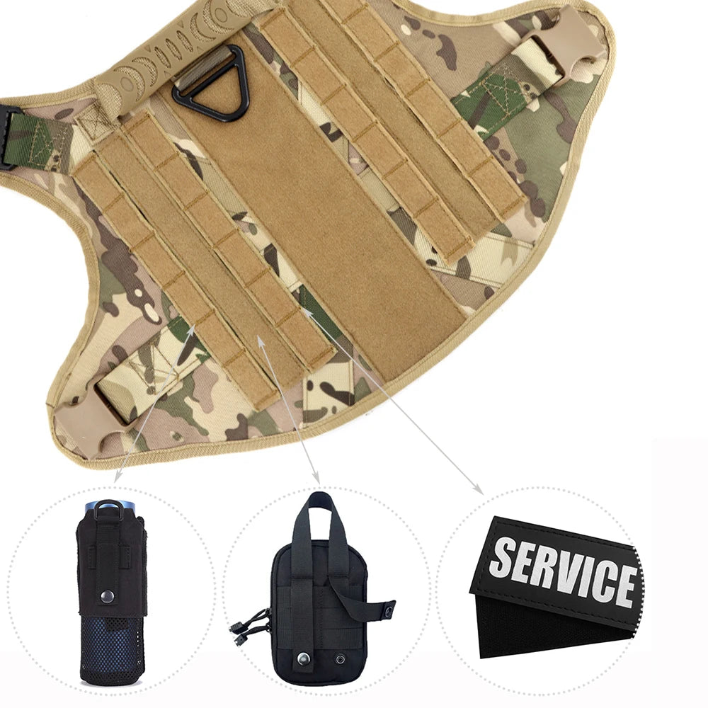 Heavy-Duty Tactical Dog Harness & Leash Set