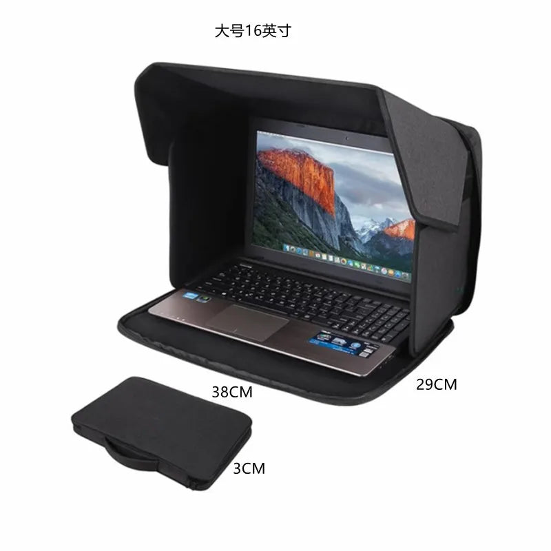 Portable Foldable Laptop Sun Shade Hood for 16 Inch Laptops