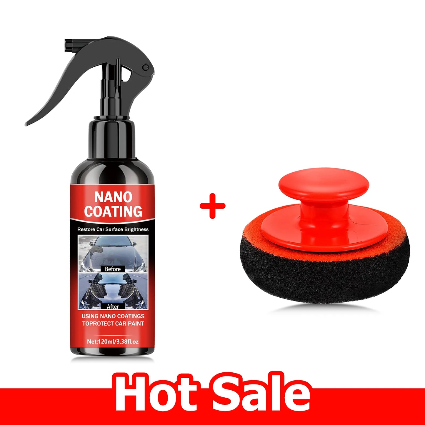 120ml Professional Nano Ceramic Coating Kit for Long-Lasting Paint Protection & High Gloss Finish