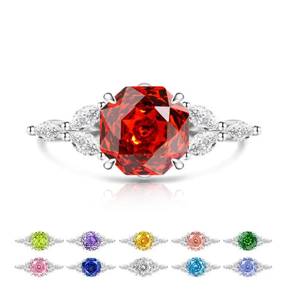 925 Sterling Silver Rose Cut Flower Branch Ring for Women