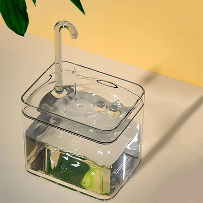 Transparent Automatic Cat Water Fountain with Filter