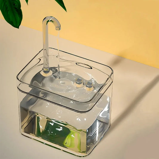 Transparent Automatic Cat Water Fountain with Filter