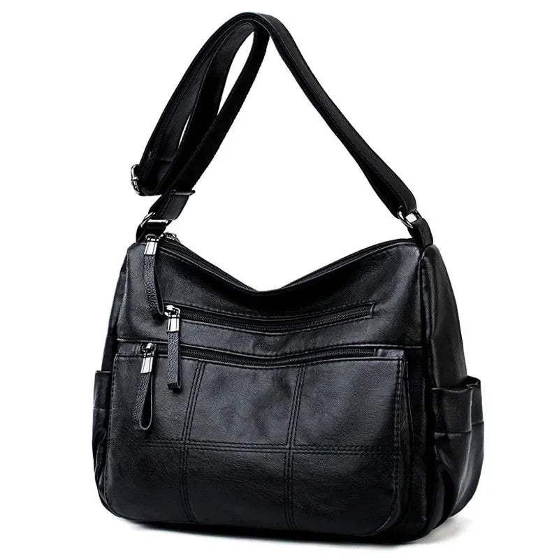 2 Layers Genuine Brand Leather Shoulder Messenger Luxury Handbags Women Bags Designer High Quality Crossbody Bags for Women Sac