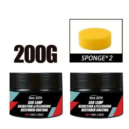 Car Headlight Restoration & Polishing Kit with Scratch Remover and Oxidation Cleaner