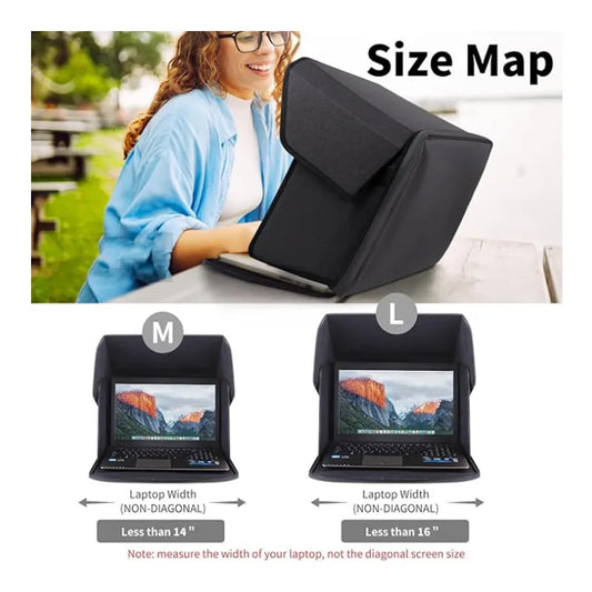 Portable Foldable Laptop Sun Shade Hood for 16 Inch Laptops