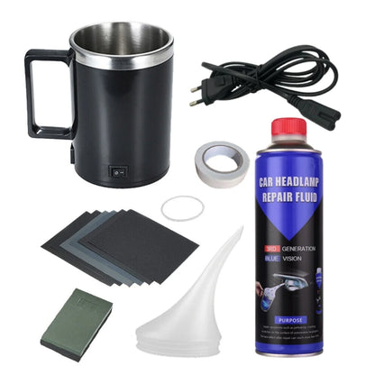 Car Headlight Restoration Kit with Liquid Polymer, Scratch Remover & Lens Polishing Repair Solution
