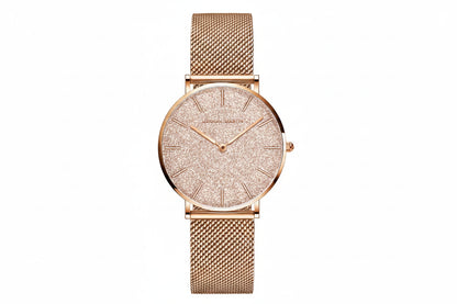 Premium Rose Gold Quartz Stainless Steel Watch