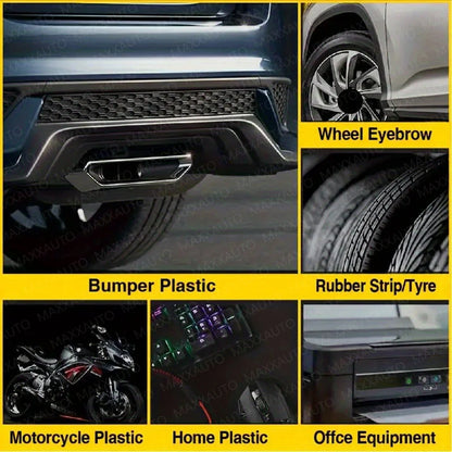 Car Plastic & Leather Restorer Wax with Back to Black Trim Shine & Long-Lasting Protective Coating