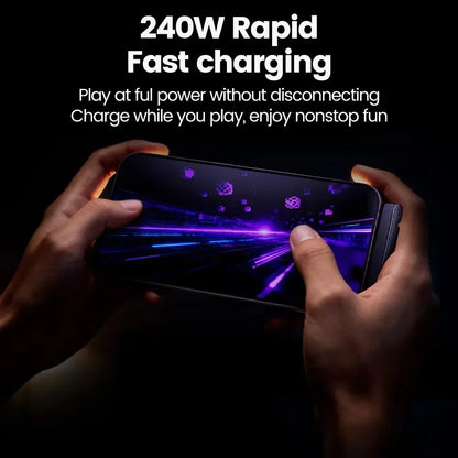 240W 2-in-1 USB to USB-C Fast Charging Cable with Foldable Stand