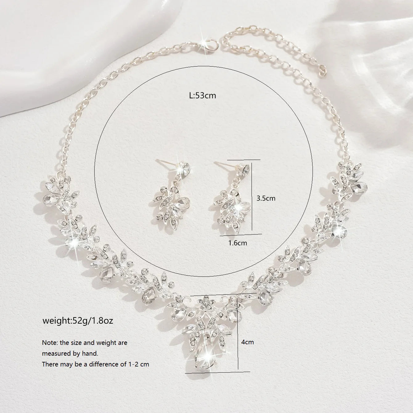 3-Piece Water Drop Choker Necklace & Earrings Jewelry Set for Women