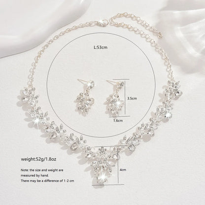 3-Piece Water Drop Choker Necklace & Earrings Jewelry Set for Women